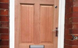 Replacement wooden door, new handles and locks